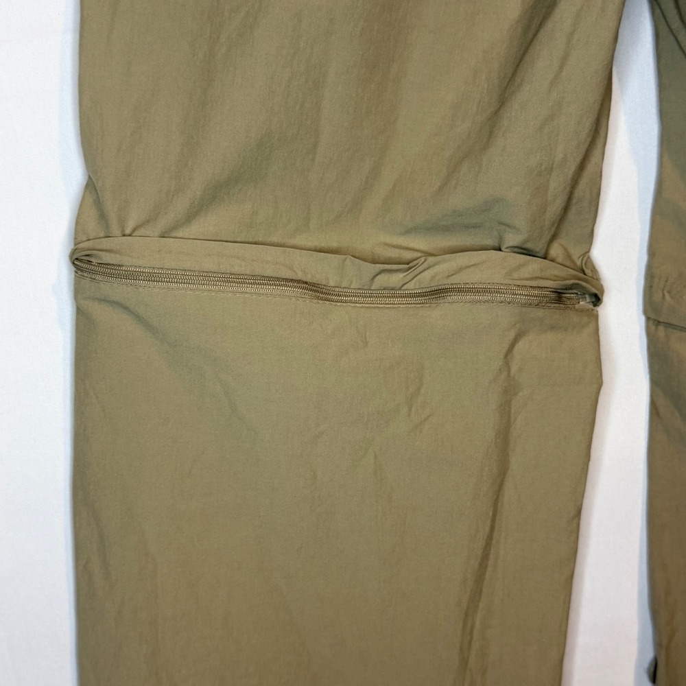Danskin Now Womens Khaki Tan Convertible Zip Off Cargo Hiking Pants Size M 8 10 - Picture 8 of 9